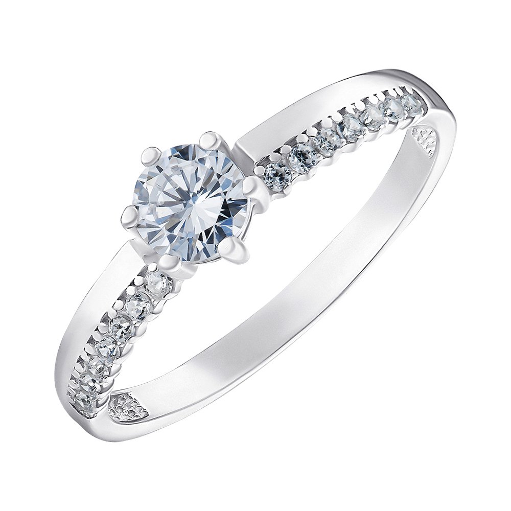 

Серебряное кольцо с фианитами 000148306 19 размера