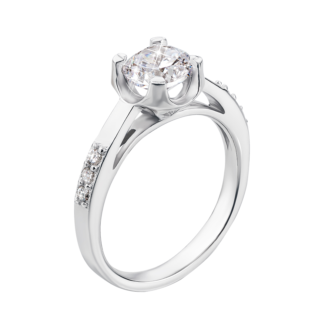 

Серебряное кольцо с кристаллами циркония 000126834 16 размера