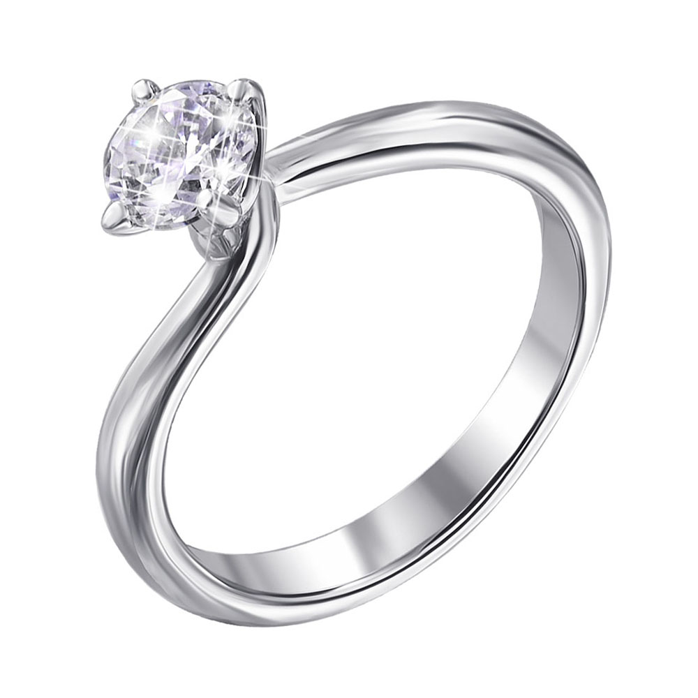 

Серебряное кольцо с фианитом 000133939 17.5 размера