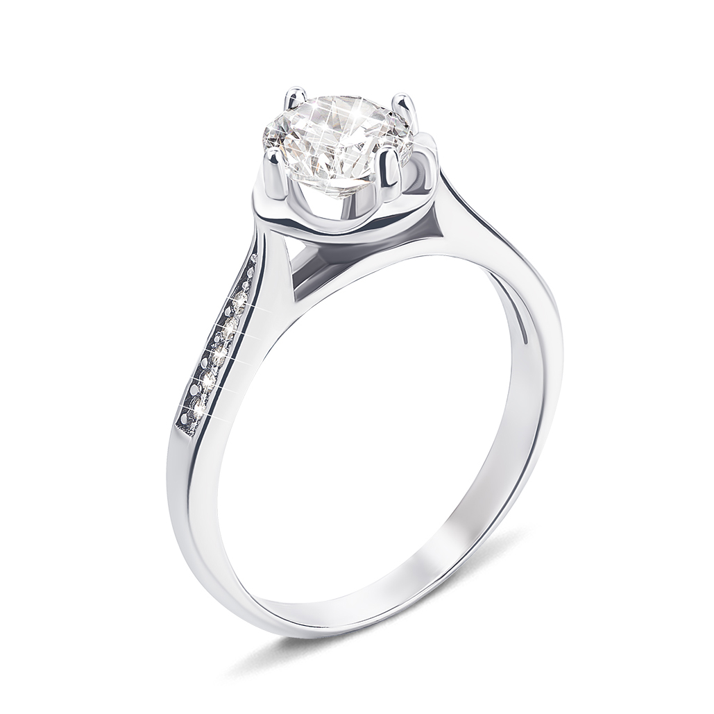 

Серебряное кольцо с фианитами 000133603 16 размера