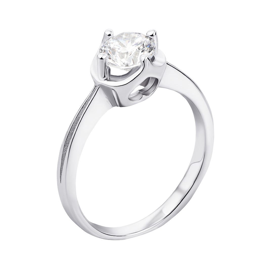 

Серебряное кольцо с цирконием 000126095 15.5 размера