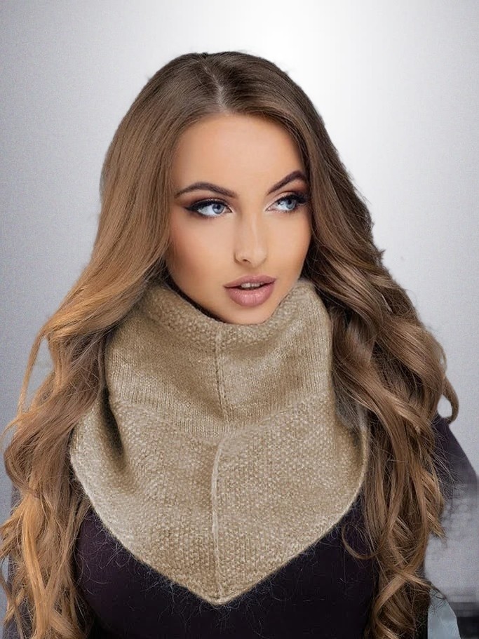 

Косынка-снуд Flirt Квинс One Size лен бежевая