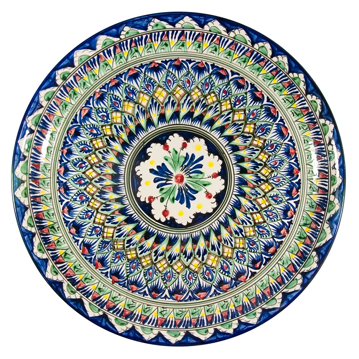 

Узбецкое блюдо ляган 37х4 см ручная работа орнамент 15