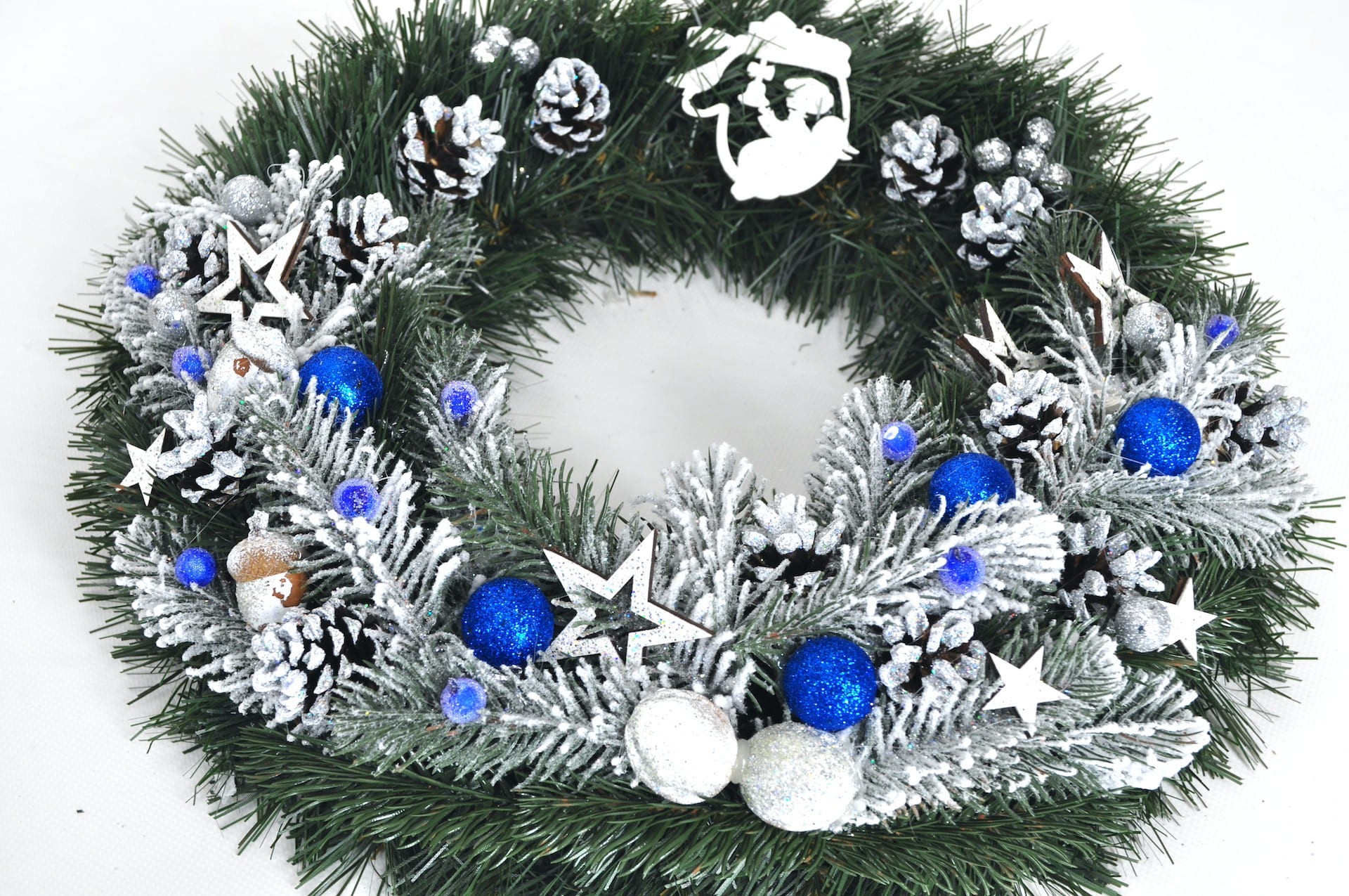 

Рождественский новогодний венок Iuzva Серебряная Звезда 50 см