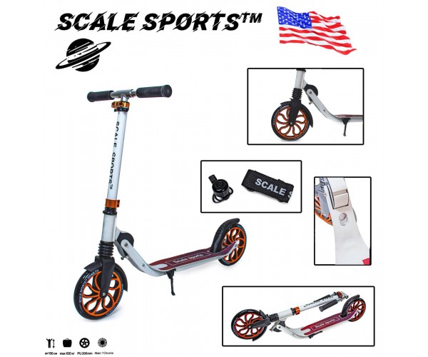 

Двухколесный самокат Scale Sports SS17, складной, с колесами 200 мм, Зеленый