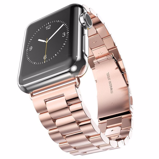 

Ремешок металлический BlackPink 3-Bead Metal Band for Apple Watch 38 | 40 mm, Золотой