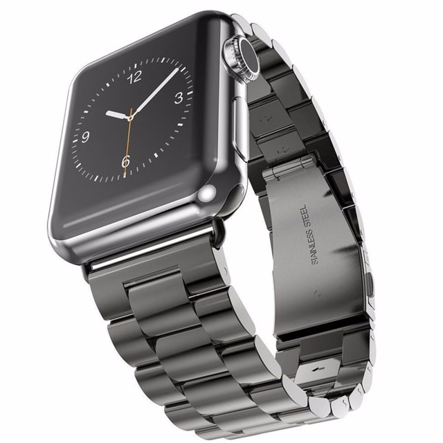 

Ремешок металлический BlackPink 3-Bead Metal Band for Apple Watch 38 | 40 mm, Черный
