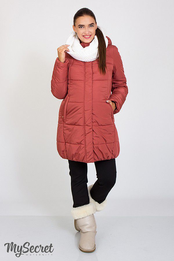 

Стильная зимняя куртка для беременных My Secret Jena L Красный OW-46.092