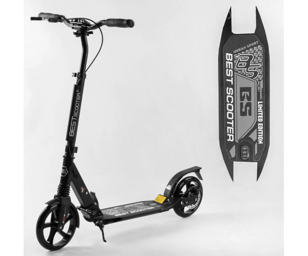 

Двухколесный самокат Best scooter urban sport, дисковый тормоз, Черный