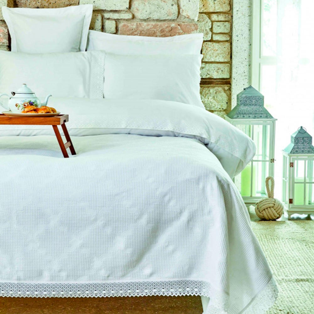 

Постельное белье с покрывалом Karaca Home Olivia beyaz svt-2000022254212