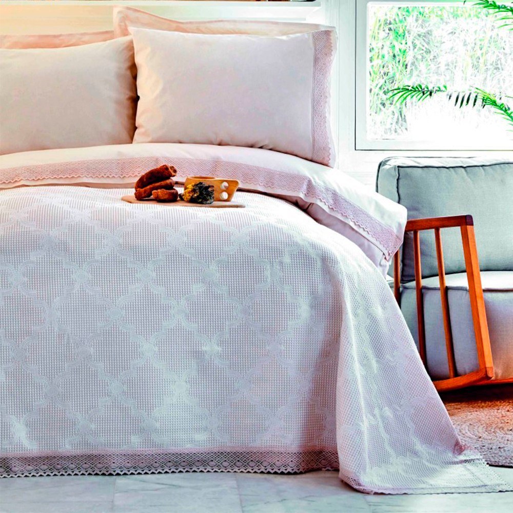 

Постельное белье с покрывалом Karaca Home Olivia bej svt-2000022254236