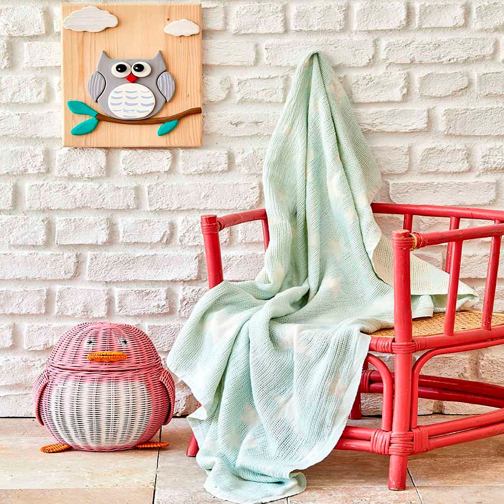 

Детское покрывало-пике Karaca Home Baby star yesil svt-2000022253789