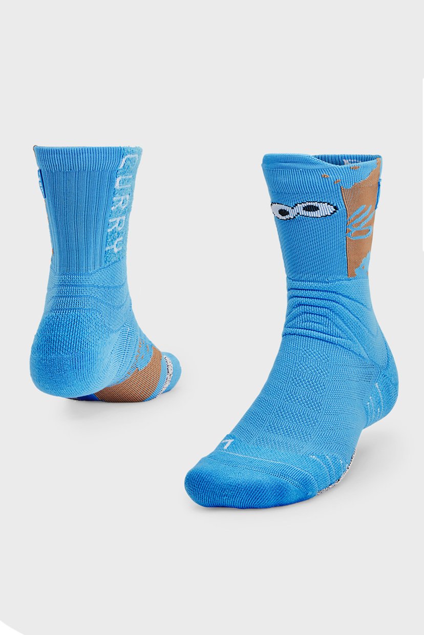 

Синие носки Curry Playmaker Mid-Crew Under Armour  1358779-444, Синие носки Curry Playmaker Mid-Crew Under Armour XL 1358779-444
