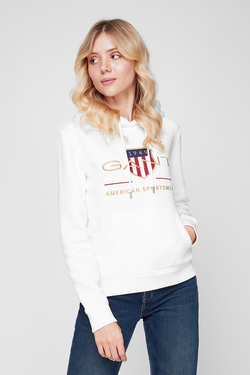 

Женское белое худи Gant  4204690, Женское белое худи Gant XS 4204690