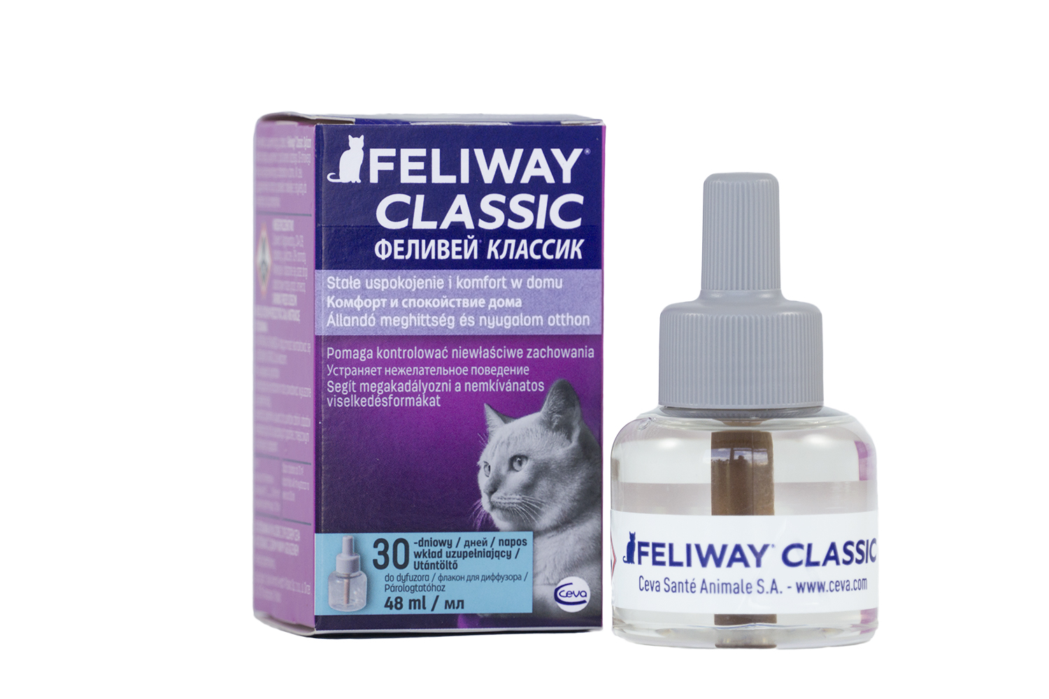 

Ceva Feliway (Феливей) сменный флакон для диффузора 48 мл модулятор поведения для кошек корректор