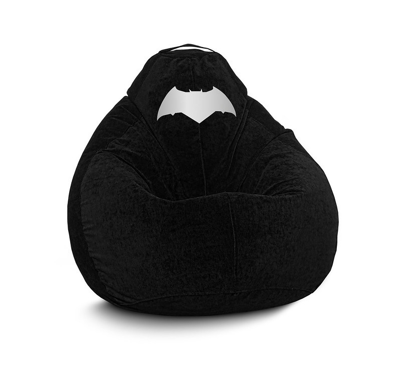 

Кресло мешок iPuff "Бэтмен" Флок XXL (90х125 см) Черный