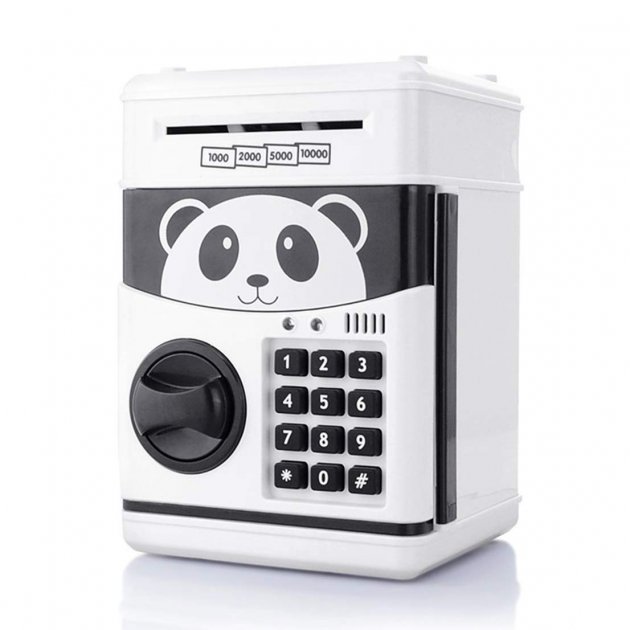 

Cейф NUMBER BANK PANDA EL 510-1 копилка детская игрушка с кодовым замком Панда Черно-белая (TI9re78re9r9)