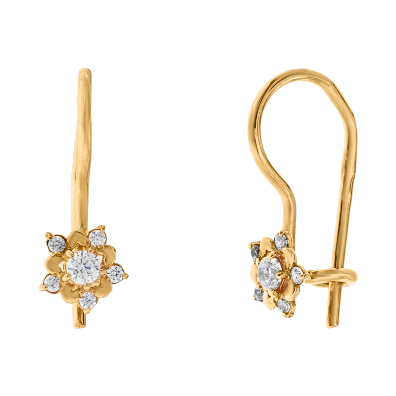 

Серьги с петельчатым замком Diamant с1918