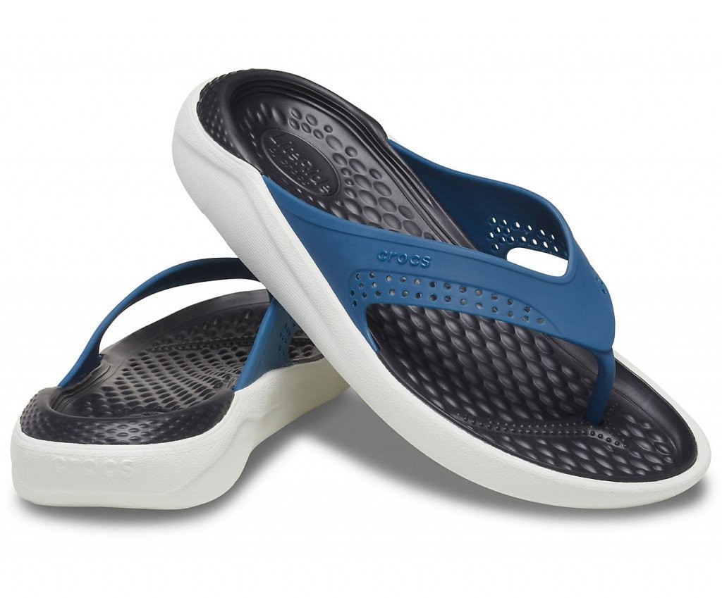 

Флипы Crocs LiteRide, М13, синие с черным, 48-49