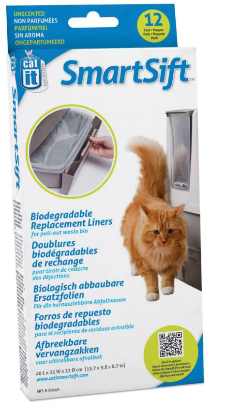

Сменные пакеты CatIt Smart Sift для туалета 45x25x22 см, 12 шт биоразлагаемые