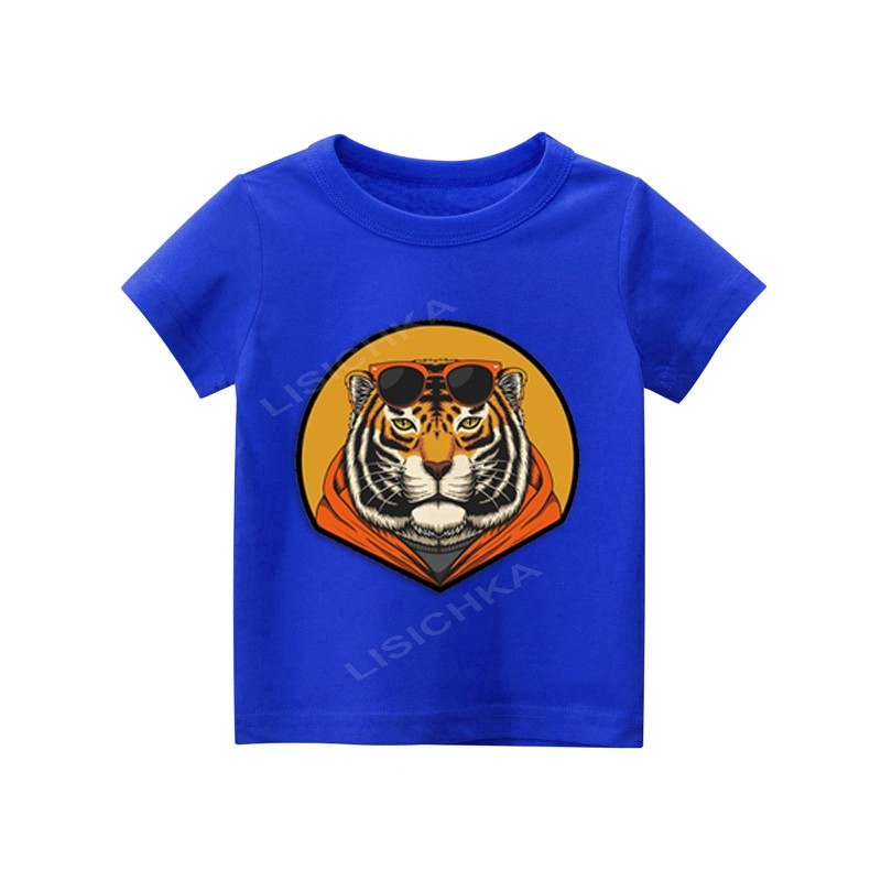 

Футболка Foxstyle Тигр, 122-128см, ярко-синяя