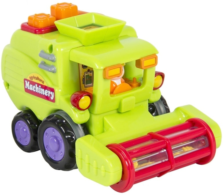 

Игрушка Hola Toys Машинка инерционная Комбайн погремушка (386 ABC)