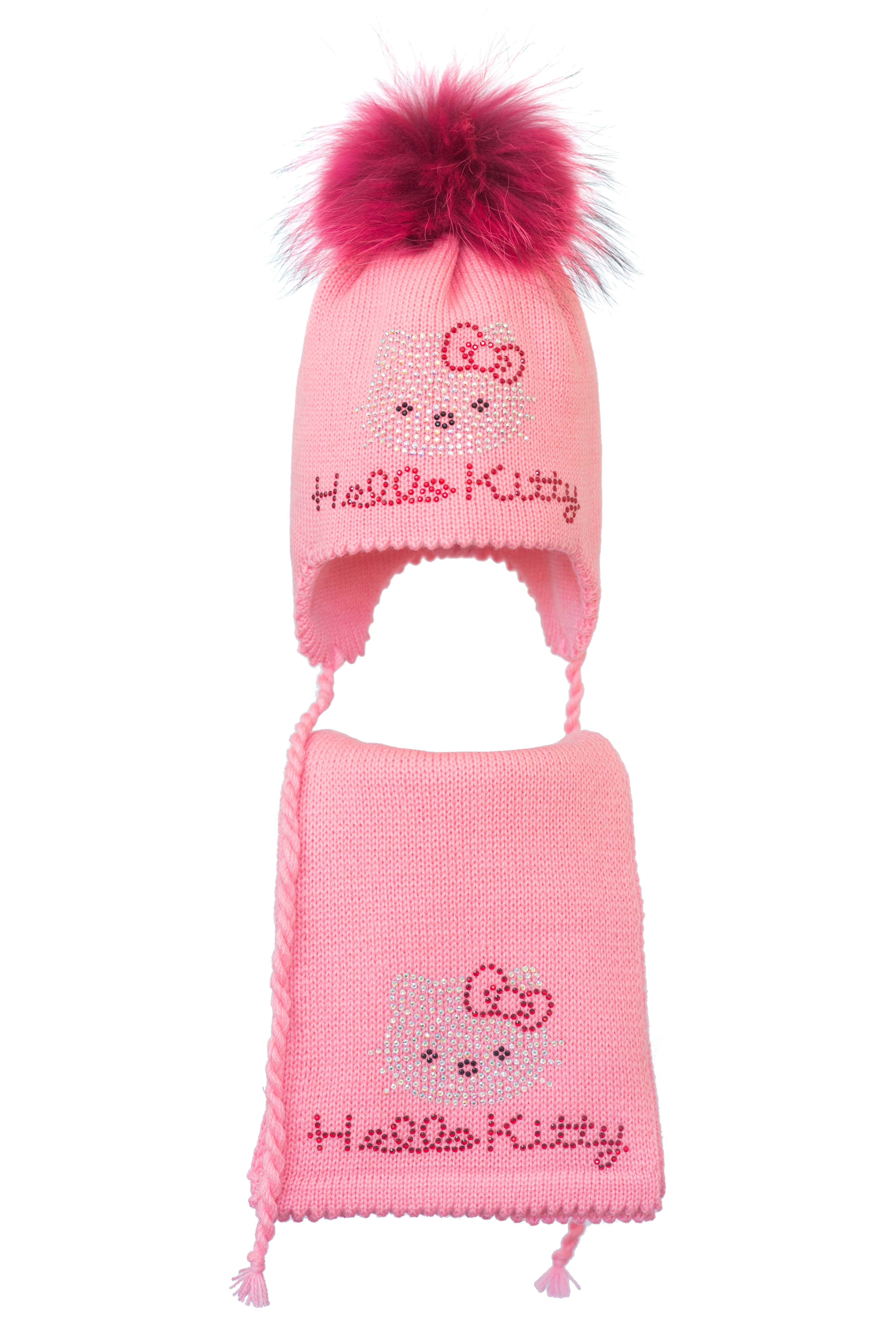 

Комплект (шапка и шарф) HATTY Hello Kitty (50 см) Ярко-розовый (6/18-1к)