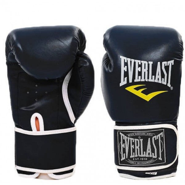 

Перчатки боксерские для бокса 12 унций на липучке Everlast кожа PU (BO-3987) Черный