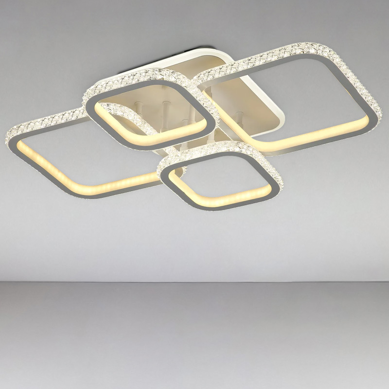 

Люстра стельова LED з RGB підсвічуванням Light House NM-16456/2+2 WH RGB 162W біла