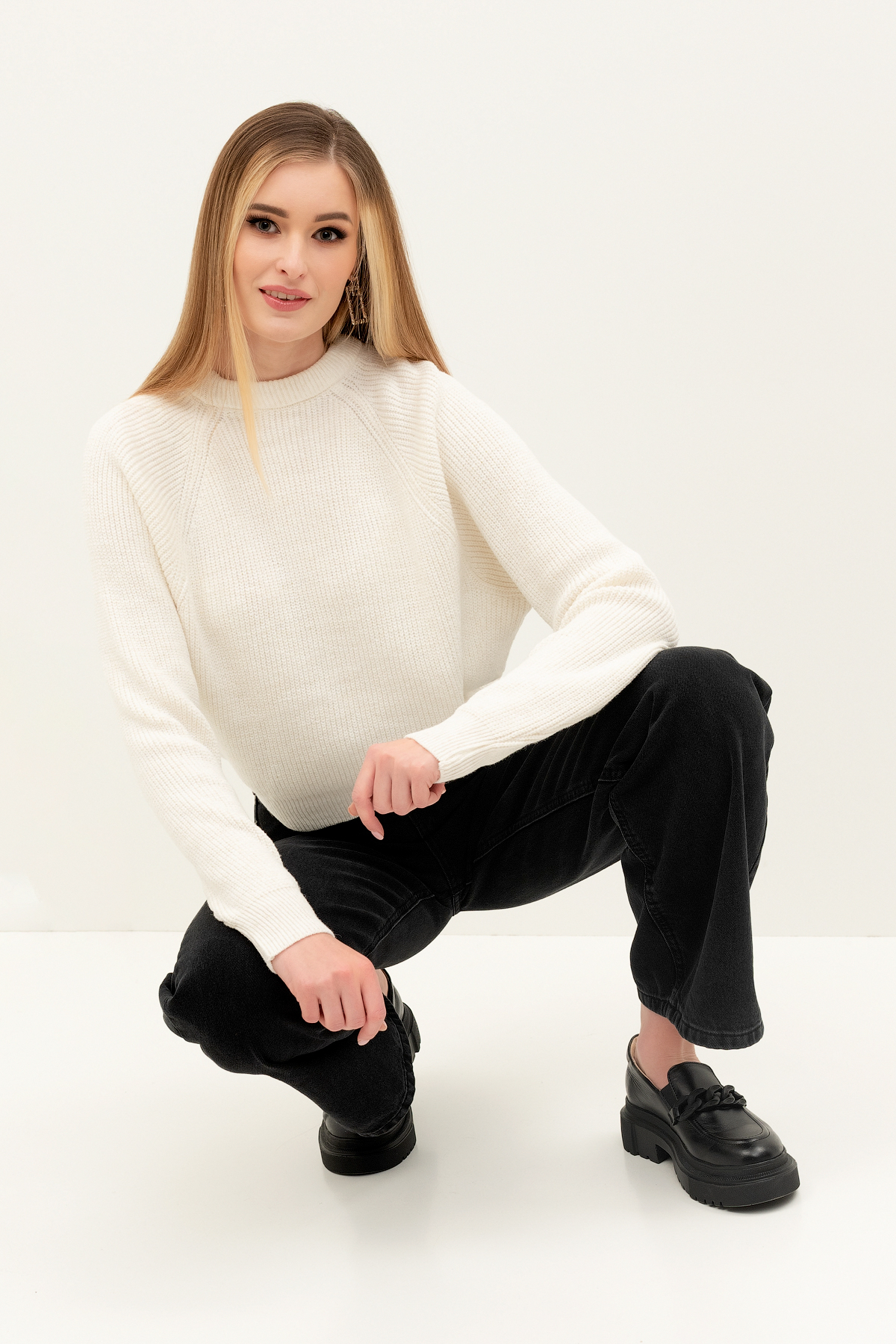 Джемпер FIGO 4521  Бежевий, Джемпер FIGO 4521 One Size Бежевий