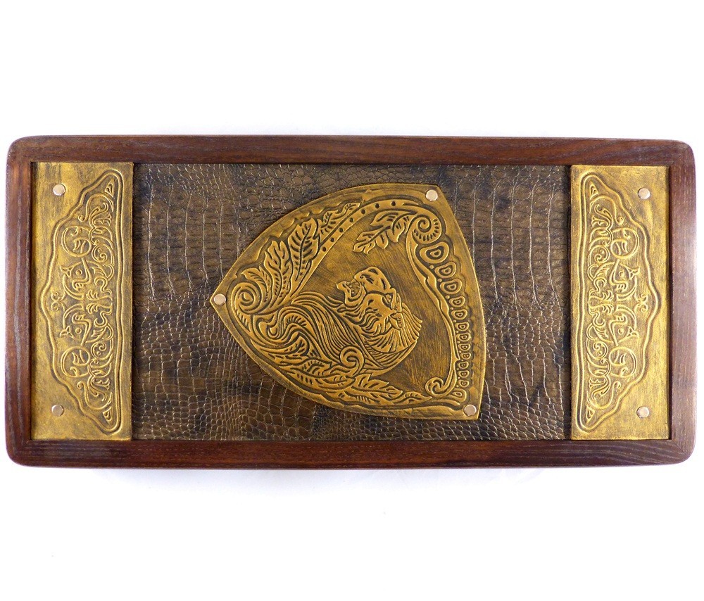 

Нарды средние Prezent Лев золотой подарочный набор 51 см