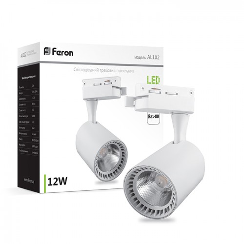 

Трековий світильник Feron AL102 12W 4000К білий