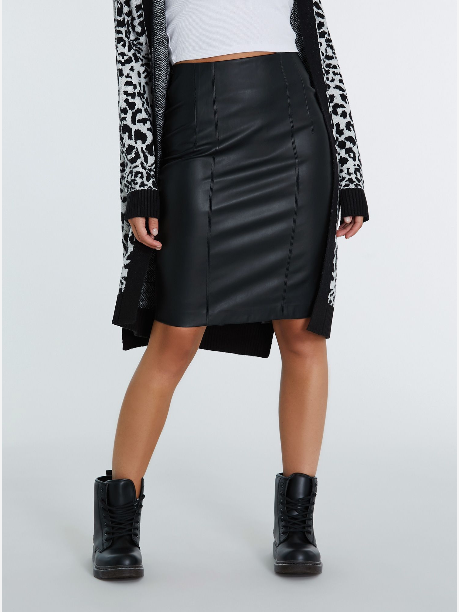 

Юбка из искусственной кожи Piazza Italia 49466-3  Black, Юбка из искусственной кожи Piazza Italia 49466-3 M Black