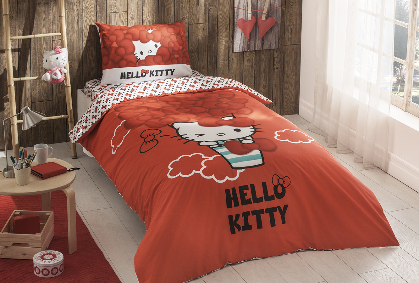 

Постільна білизна TAC Disney 160x220 см Hello Kitty Bow