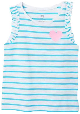

Майка H&M 5722387 92 см Бело-бирюзовая