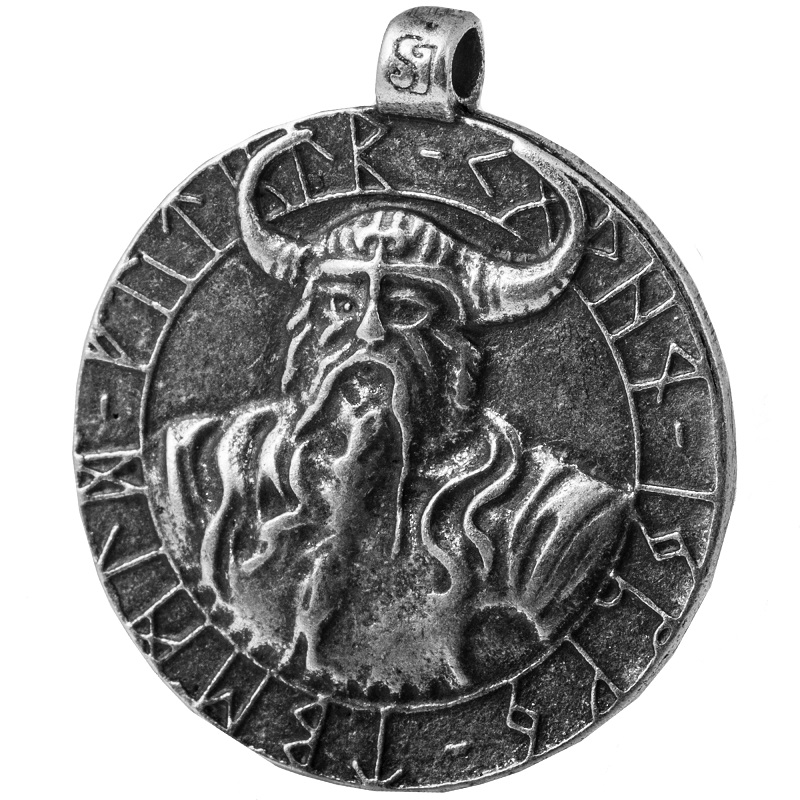 

Амулет кулон Бог Один Semantic Jewelry Серебрение 3.3 x 2.9 x 0.2 см
