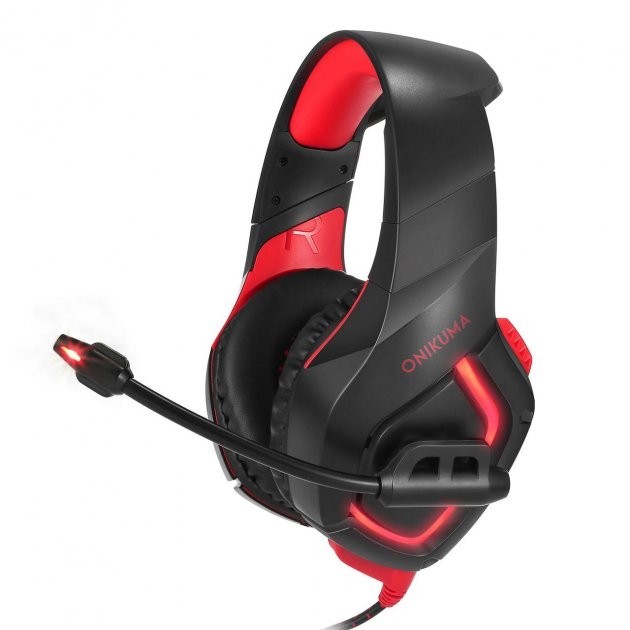 

Наушники игровые Onikuma Gaminh Headset K1-B LED Black&red