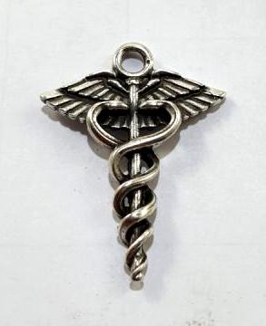 

Амулет кулон Кадуцей Semantic Jewelry Серебрение 2.5 x 2.5 x 0.3 см