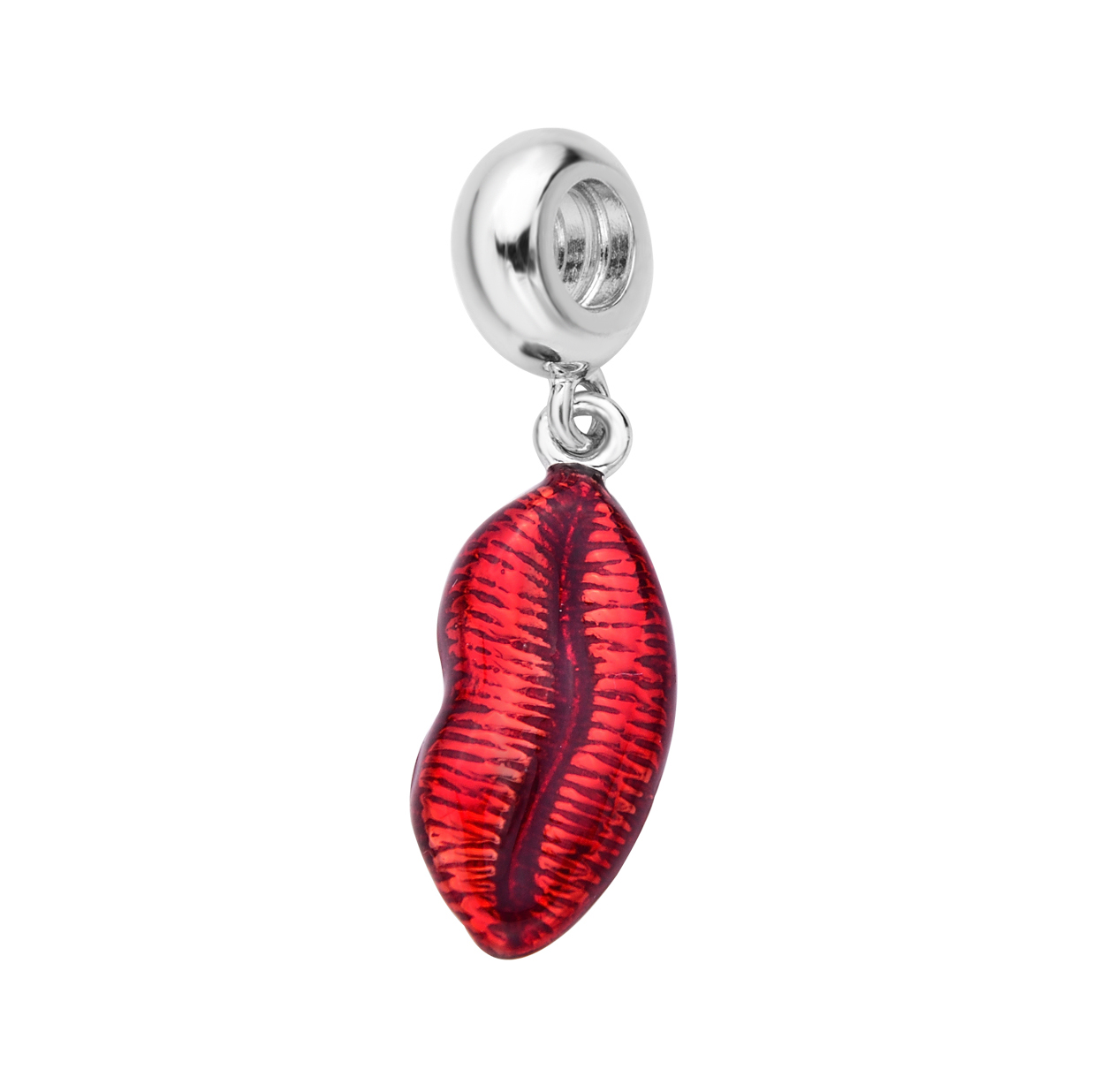 

Серебряный шарм-подвеска Губки с красной эмалью 000116427