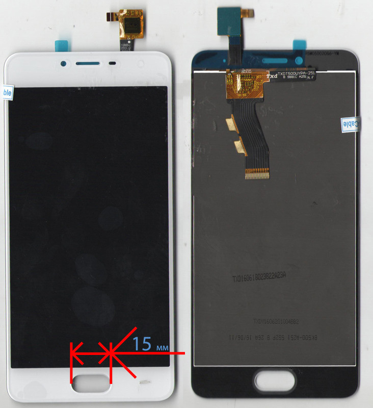 

Дисплейный модуль (экран) для Meizu M3S Y685Q (размер кнопки домой 15 мм) белый