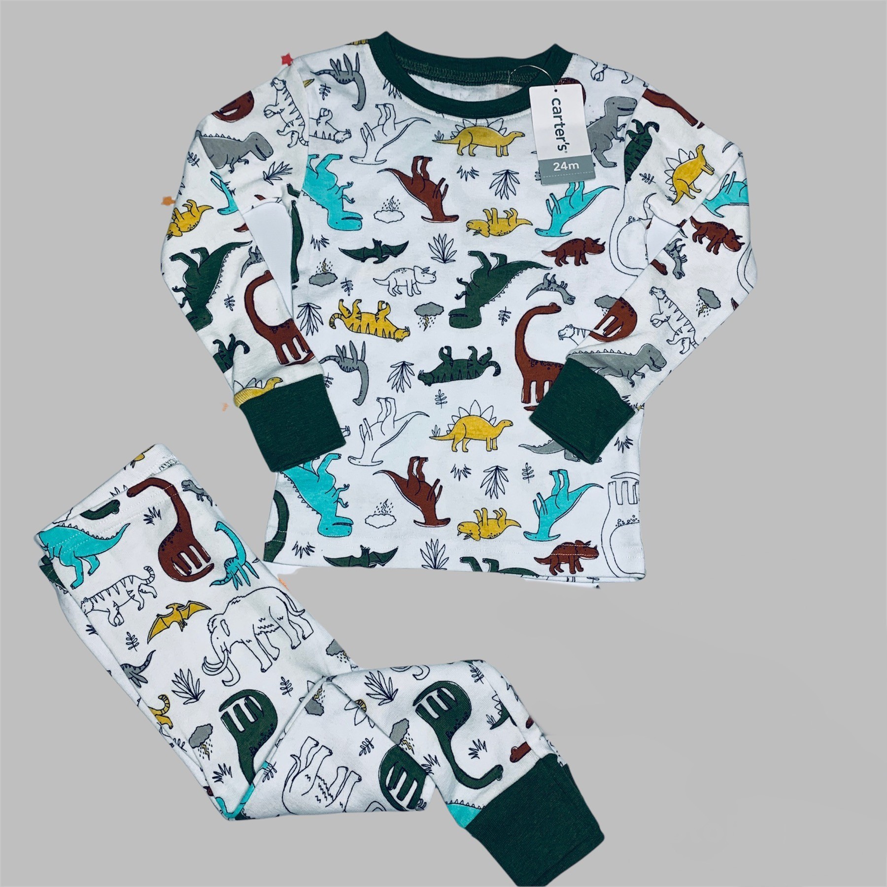

Пижама Carters 83-86 см Белый/зеленый