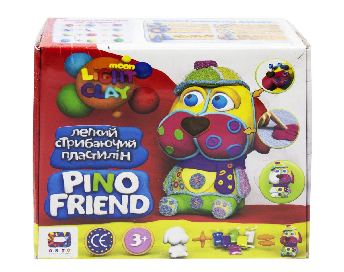 

Набор для лепки легкий магический пластилин 20 штук "Pino Friend: Собачка Фред" Окто (70035) + стек + форма