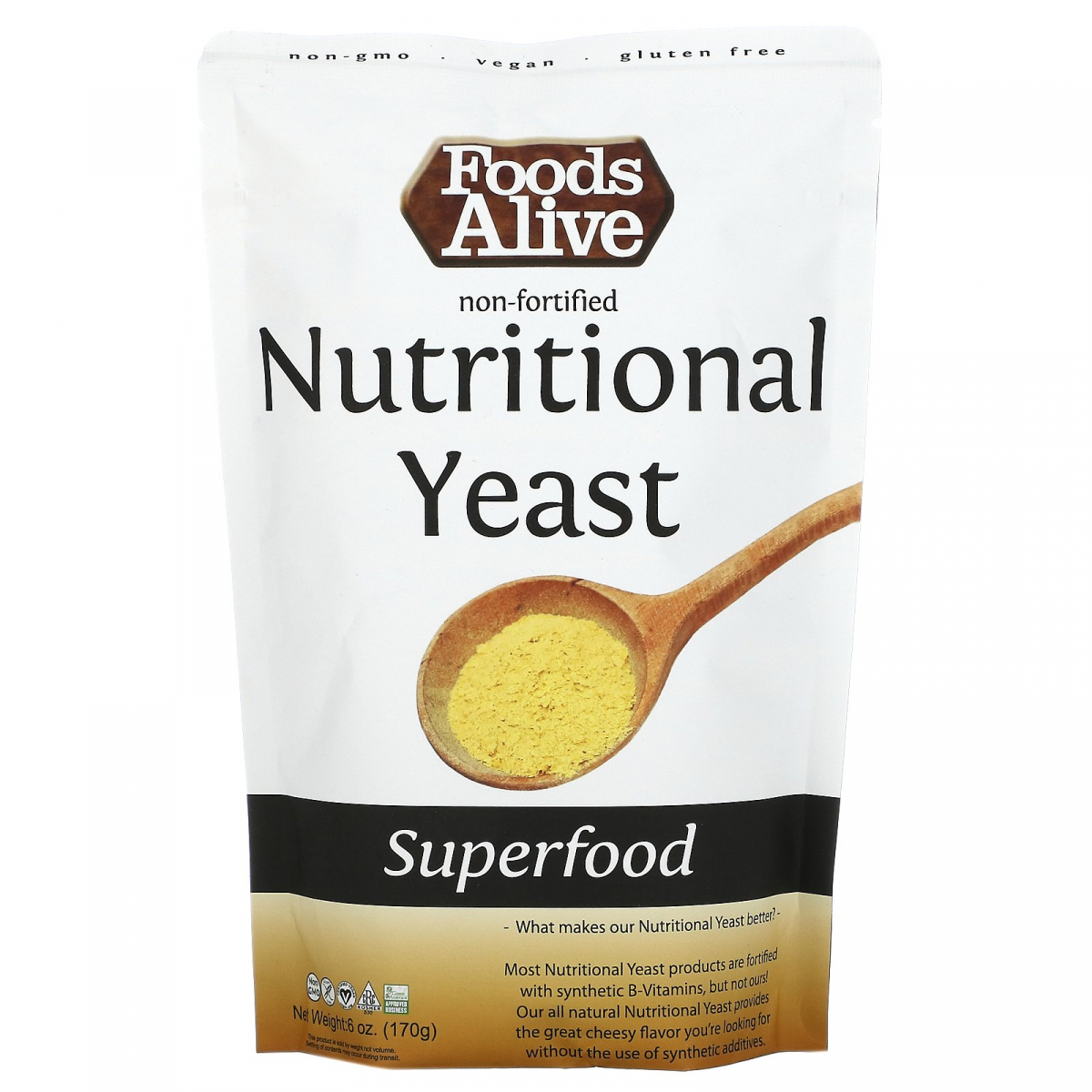

Питательные дрожжи Foods Alive (Superfood Non-Fortified Nutritional Yeast) 170 г