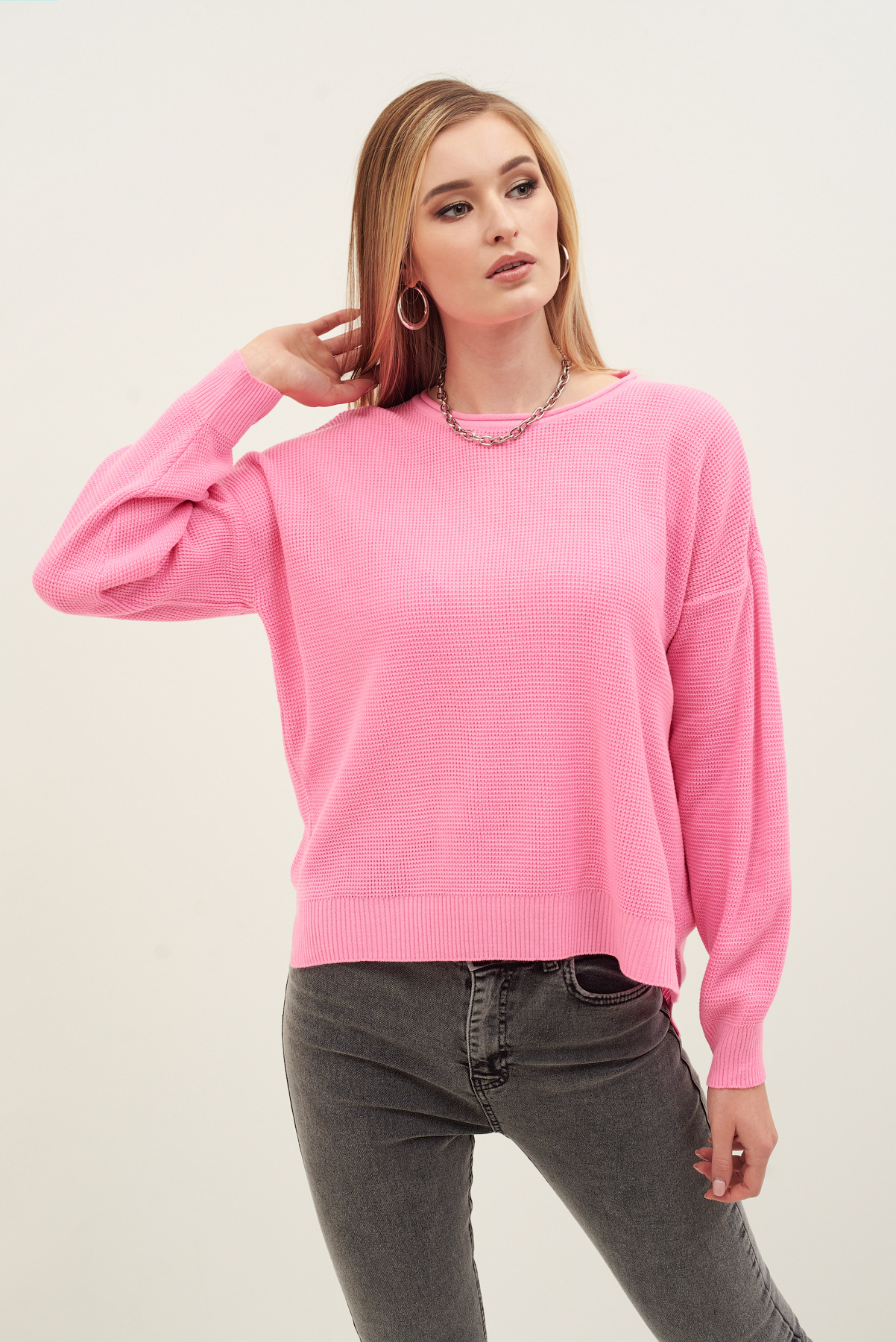 

Светр Park karon 214281 One Size Рожевий