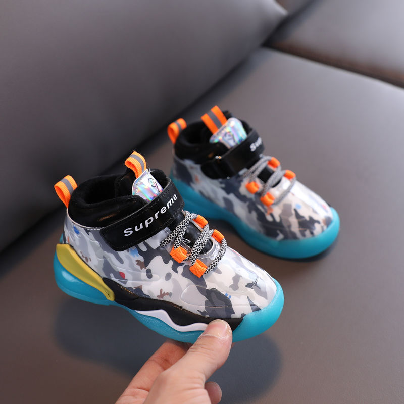 

Кроссовки детские теплые цветные на толстой подошве Supreme 25 15см Серый (17144)