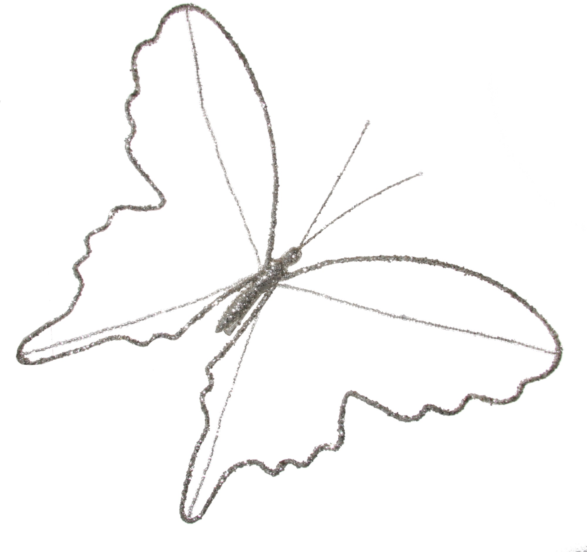 

Новогодний декор Shishi Бабочка 34 см С серебряными блестками и бисером (51446) (4741293514466)