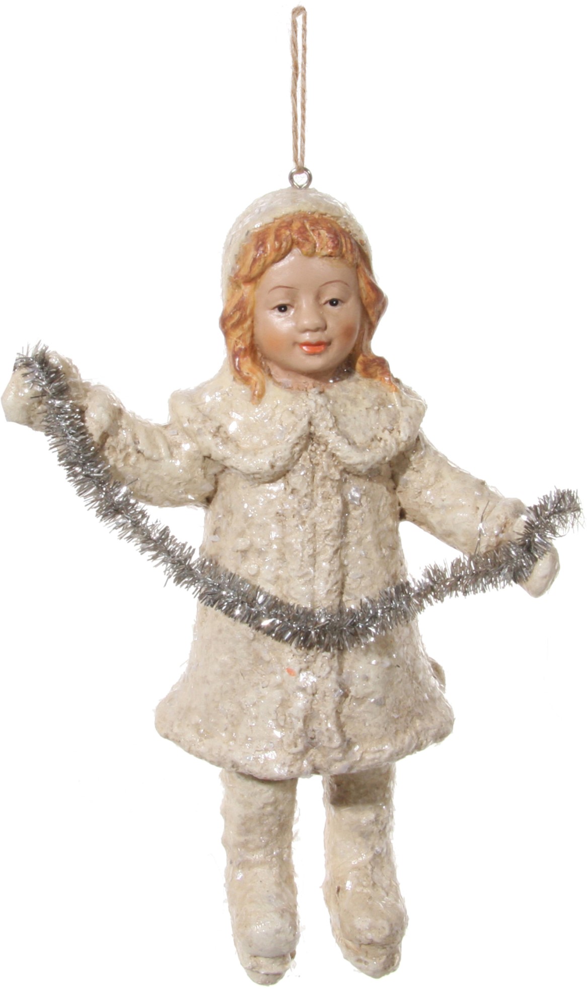 

Новогодний декор Shishi Девочка с гирляндой из мишуры 17 см (46487) (4741293464877)