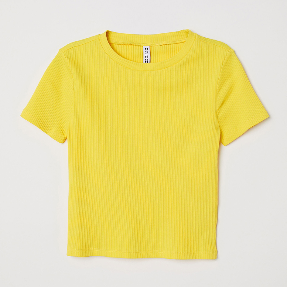

Футболка H&M 0624486_желт  Желтая, Футболка H&M 0624486_желт XS Желтая
