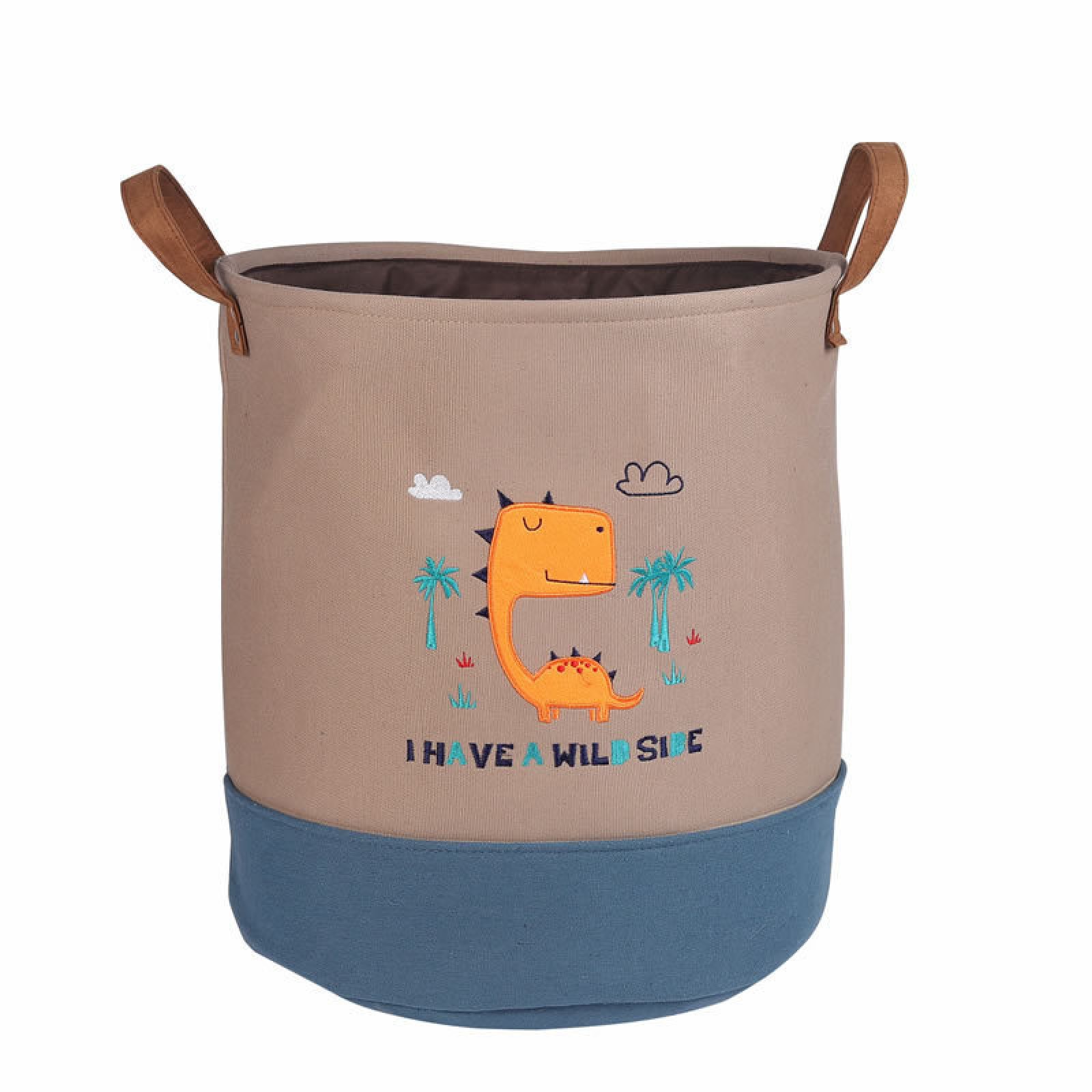

Корзина для игрушек с подкладкой коричневая Дикий дино (K765 )