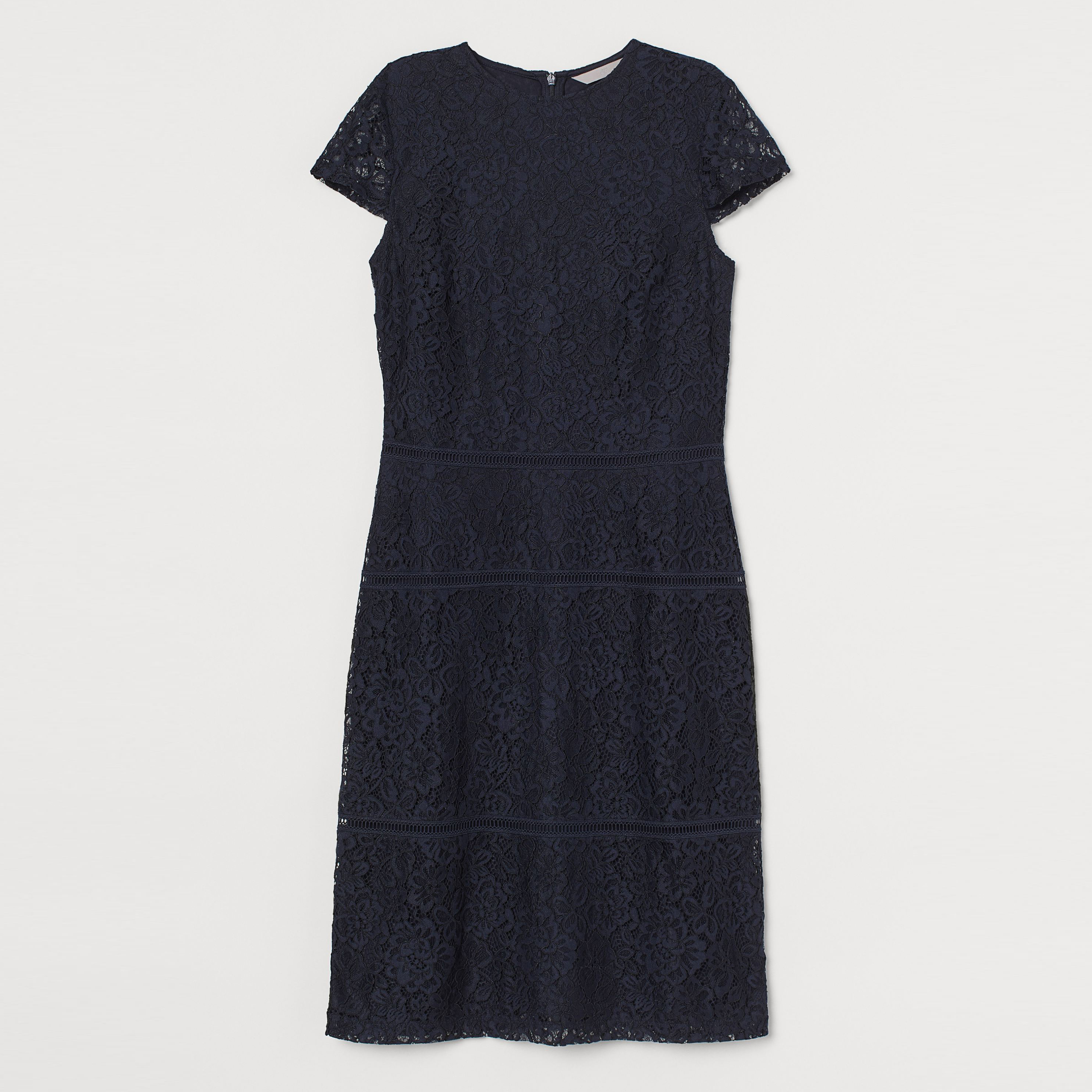 

Платье H& 0912091_круж  Темно-синее, Платье H&M 0912091_круж M Темно-синее